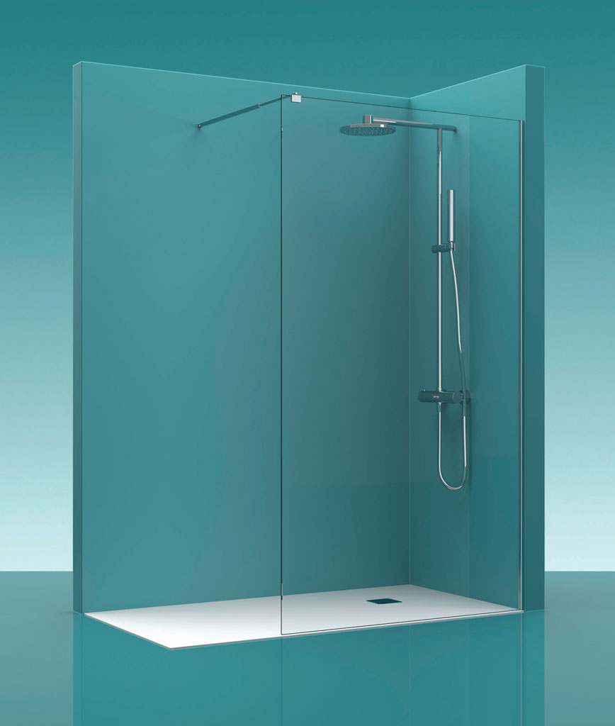 Mampara ducha frontal fija Castel Walk-IN100